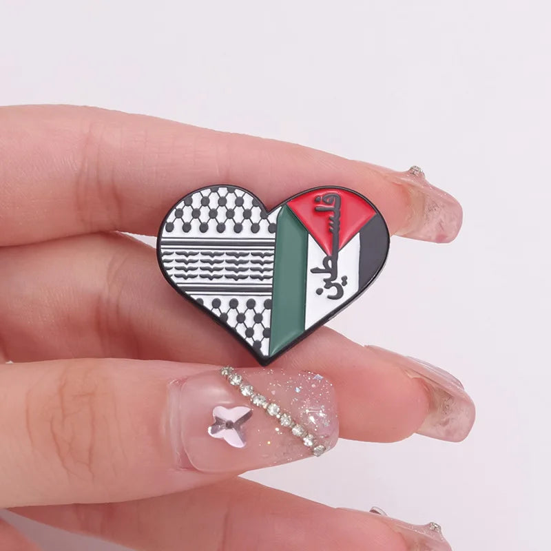 Palestine Tie Brooch Pin Badge Symbol of Freedom